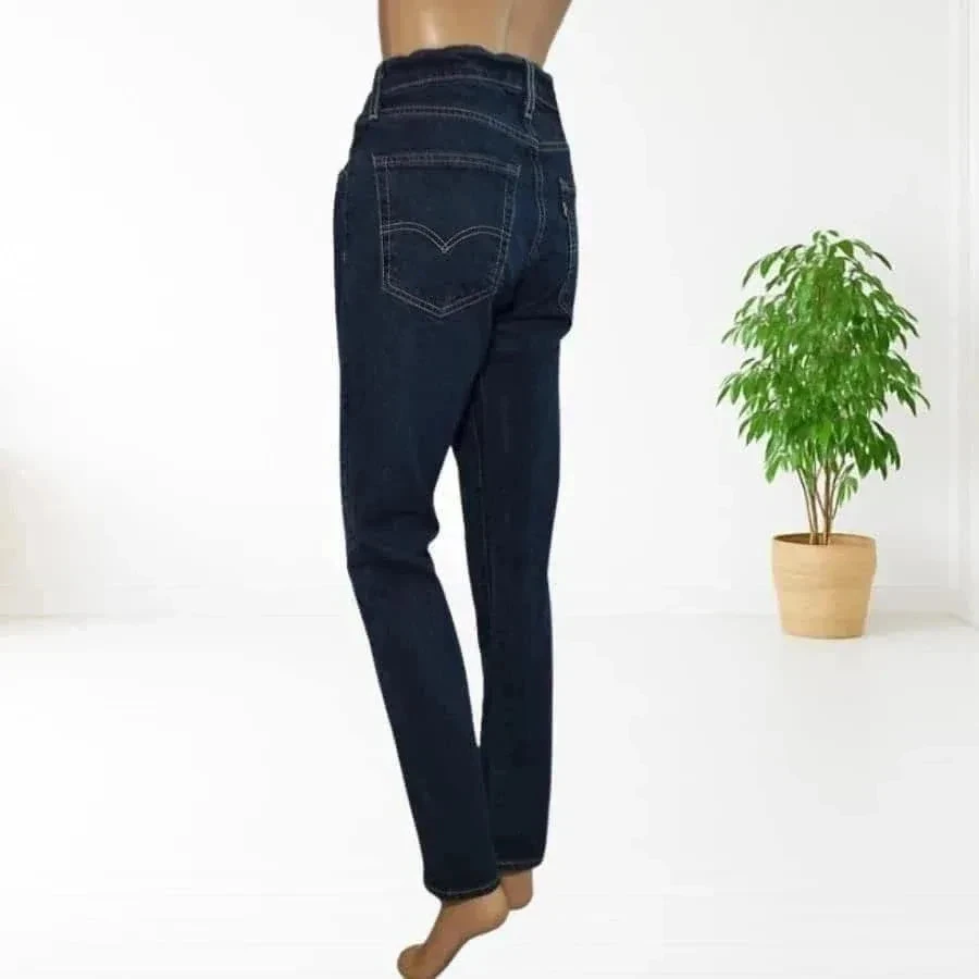 LEVI'S premium 512 - tapered straight fit - high waist - w32 L32 navy blue excellent condition – photo 6